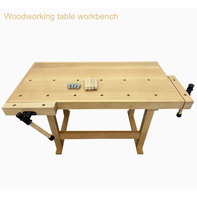خشب الزان للأطفال الكبار النجارة الجدول منضدة طاولة خشبية صلبة متعددة الوظائف عملية الجدول خشب متين لتقوم بها بنفسك منضدة العمل