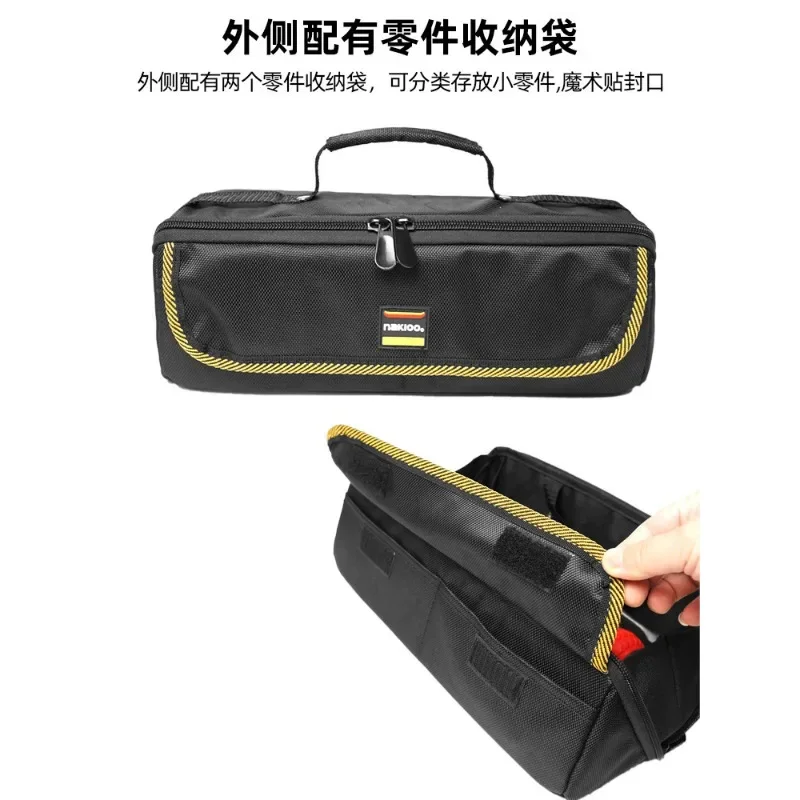 Trousse à outils portable avec sac de rangement d'outils étanche et résistant à l'usure, suspension rapide extensible, entretien d'électricien