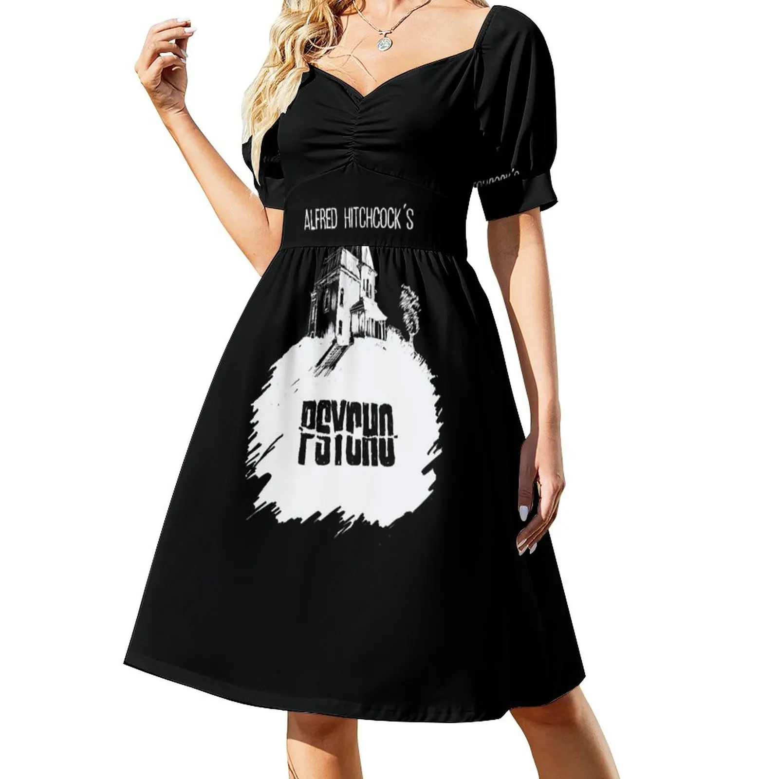 

Alfred Hitchcock's Psycho by Burro! (black tee version) Sleeveless Dress cute dress sexy dress for women elegant women's sets