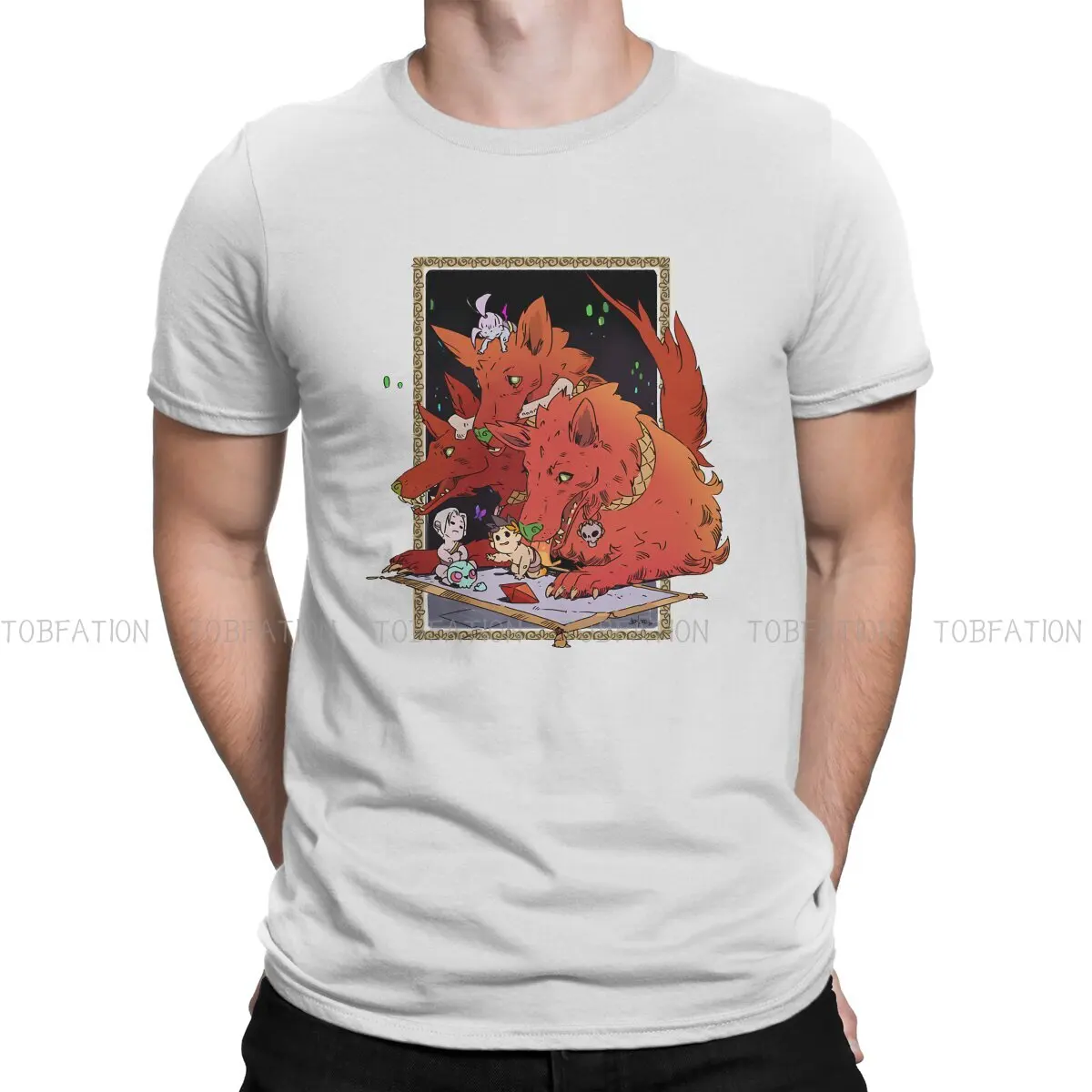 Cerberus Newest TShirts Hades Men Harajuku Fabric Streetwear T Shirt O Neck