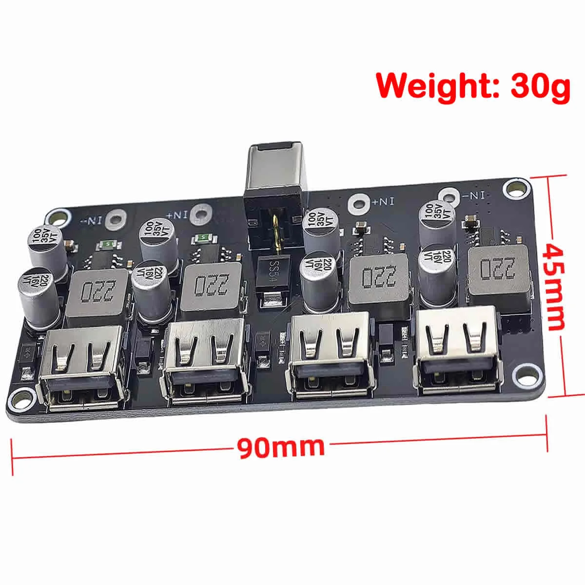 USB QC3.0 QC2.0 DC-DC Buck Converter Charging Step Down Module 6-32V 9V 12V 24V to Fast Quick Charger Circuit Board 5V 4-Channel