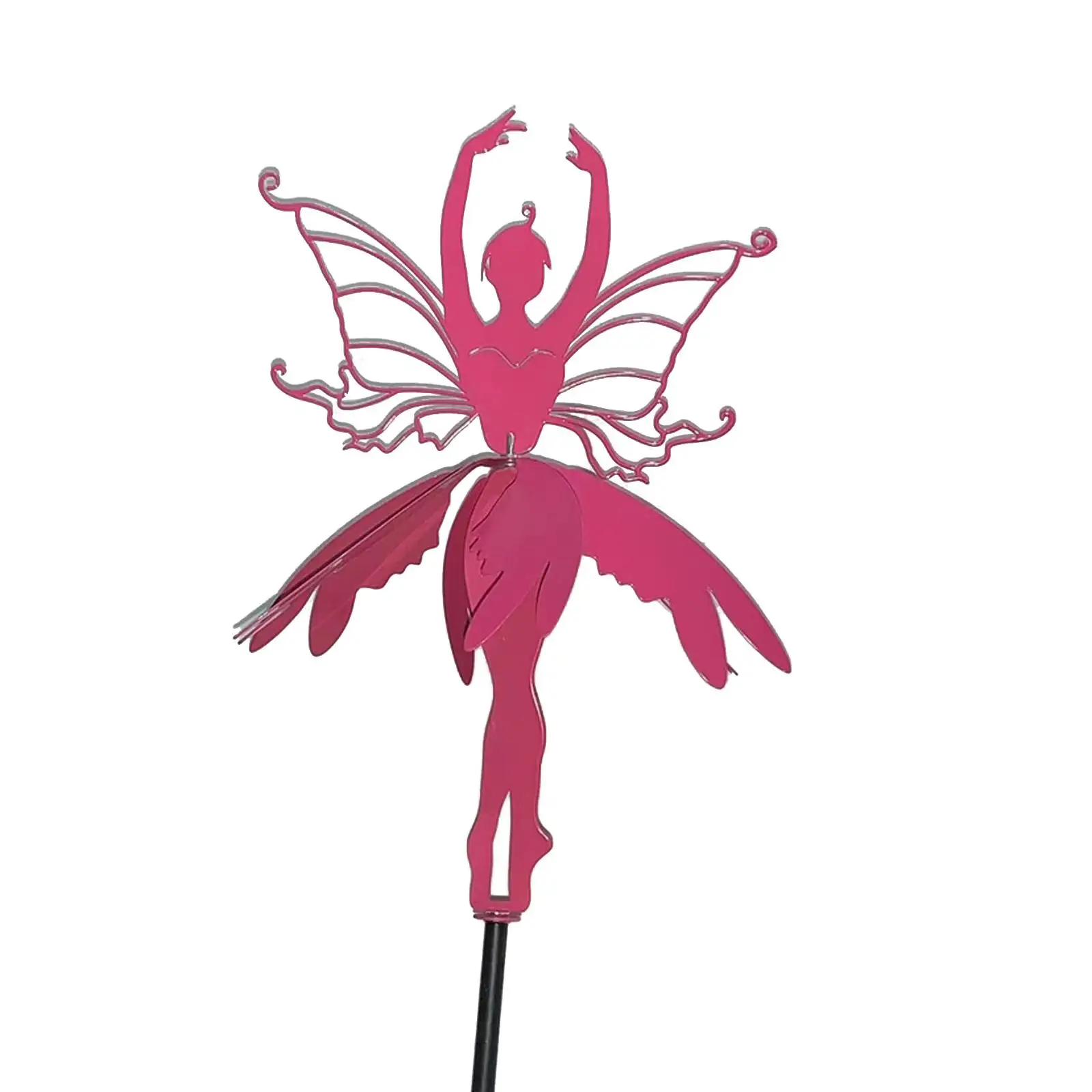 منحوتة فنية حديدية قابلة للفصل من Fairy Wind Spinner لحديقة الفناء #5