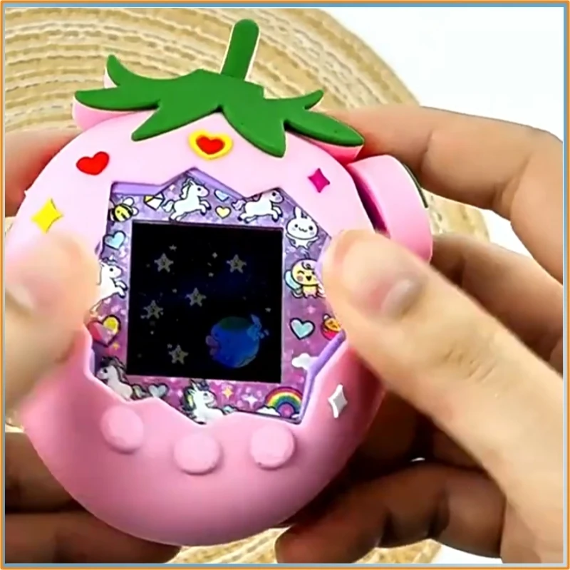 

2026 In Stock Compatible With Tamagotchi Paradise Cartoon Strawberry Silicone Protective Case Cute Virtual Pet Cover Toy Gift