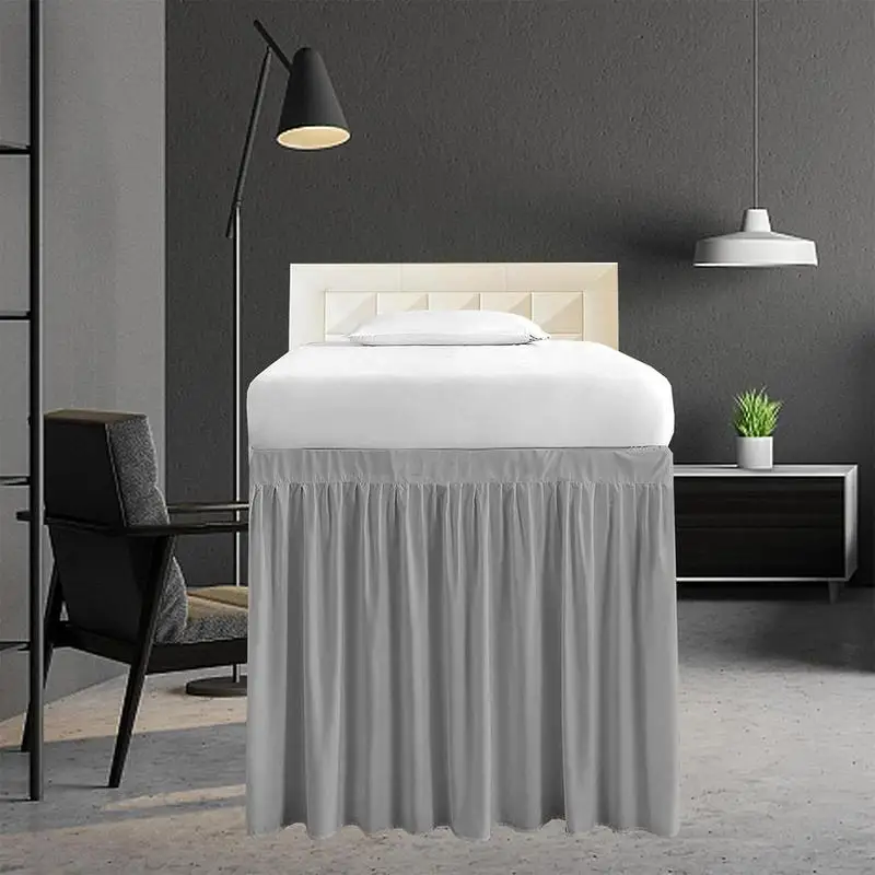 Dorm Room Bed Skirt Dorm Bed Skirt Ruffled Wrap Around Elegant Bed Skirt For Enhanced Room Aesthetics Bed Decorations Easy-Care