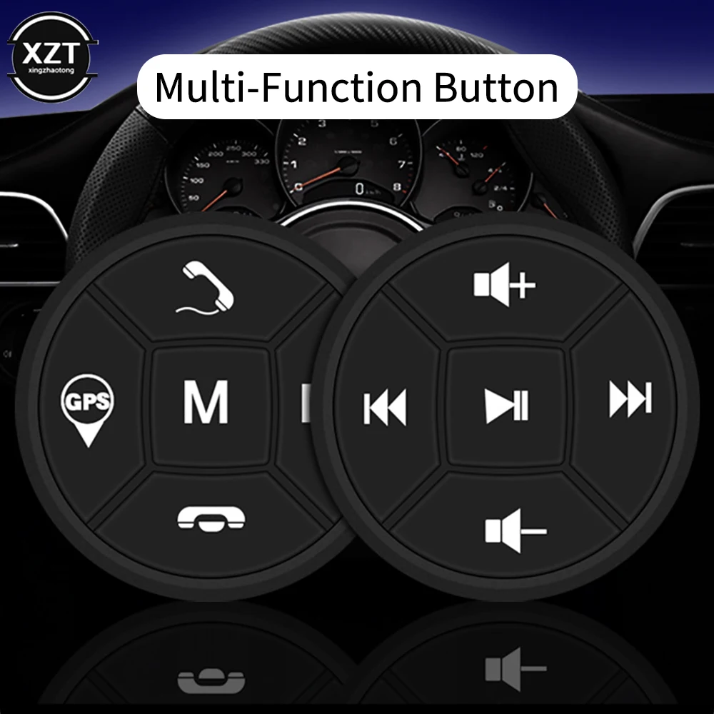 

2pcs Wireless Car Steering Wheel Control Button 10 Key Music GPS Navigation Radio Remote Control Buttons