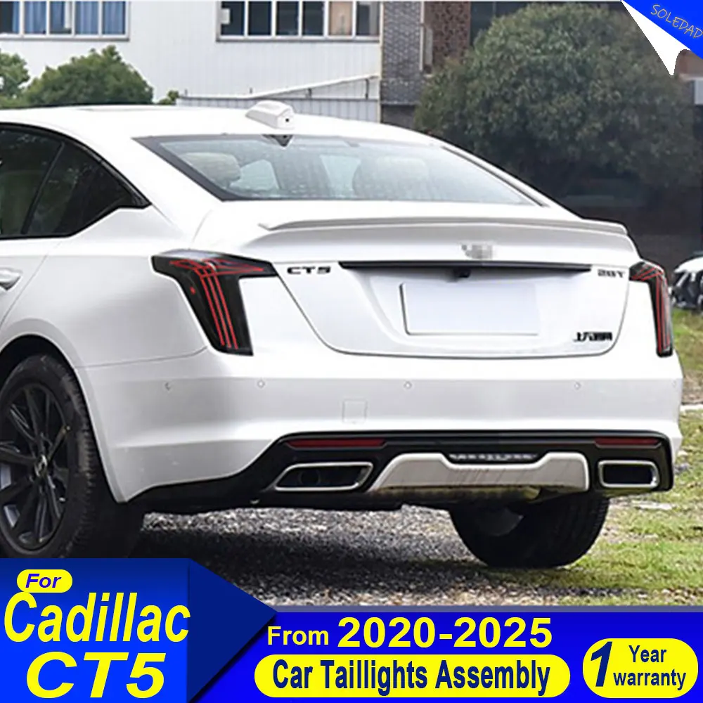 

Для Cadillac CT5 2020-2025: Светодиодные задние фонари (поворотники, стоп-сигналы, дневные ходовые огни) – Автоаксессуары