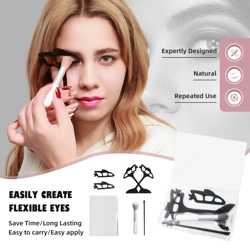 Eyeshadow Stencil 2026 New 6Pcs Eyeshadow Tool,Reusable Eye Makeup Aid Stencils,Eye Makeup Aid, for Make Up Beginners