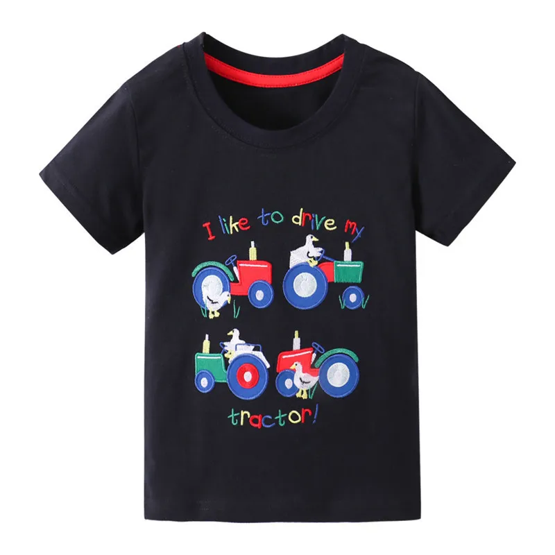 Camisetas a rayas para niños y niñas, ropa de algodón, camisetas de manga corta, camisetas de moda para niños, 2-7