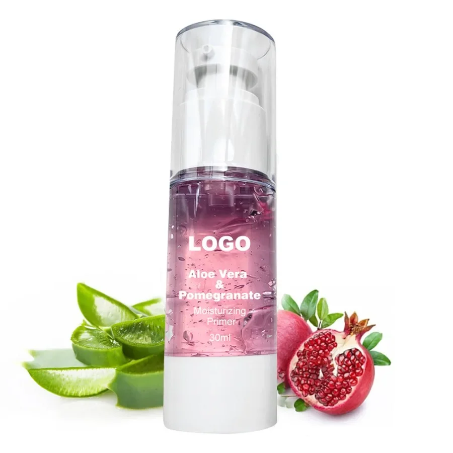 Custom Oil Control Hydrating Face Primer Aloe Vera&Pomegranate Maintenance Makeup Base Moisturizing Pre Makeup Lotion Bulk