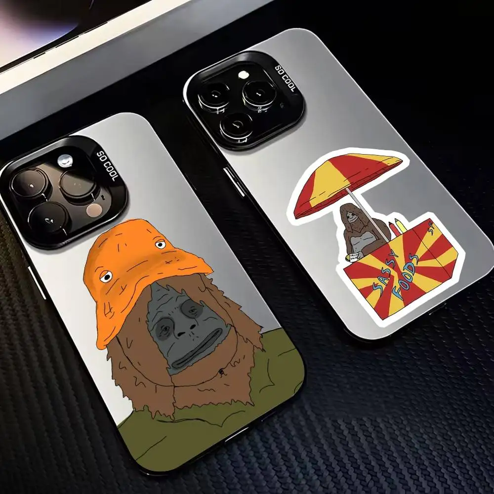 

S-Sassy The S-S-Sasquatch-H Phone Case For iPhone17,16,15,14,13,12,11 Plus,Pro Max Black Candy Silver Plated Cover