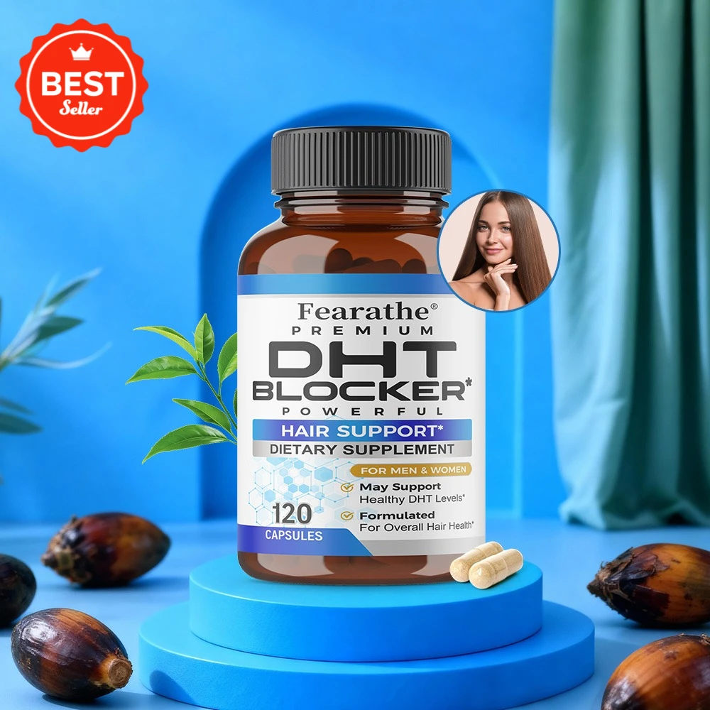 DHT Blocker Capsules Containing Biotin Saw Palm Hair Growth Thicker and Longer Male and Female Supplements