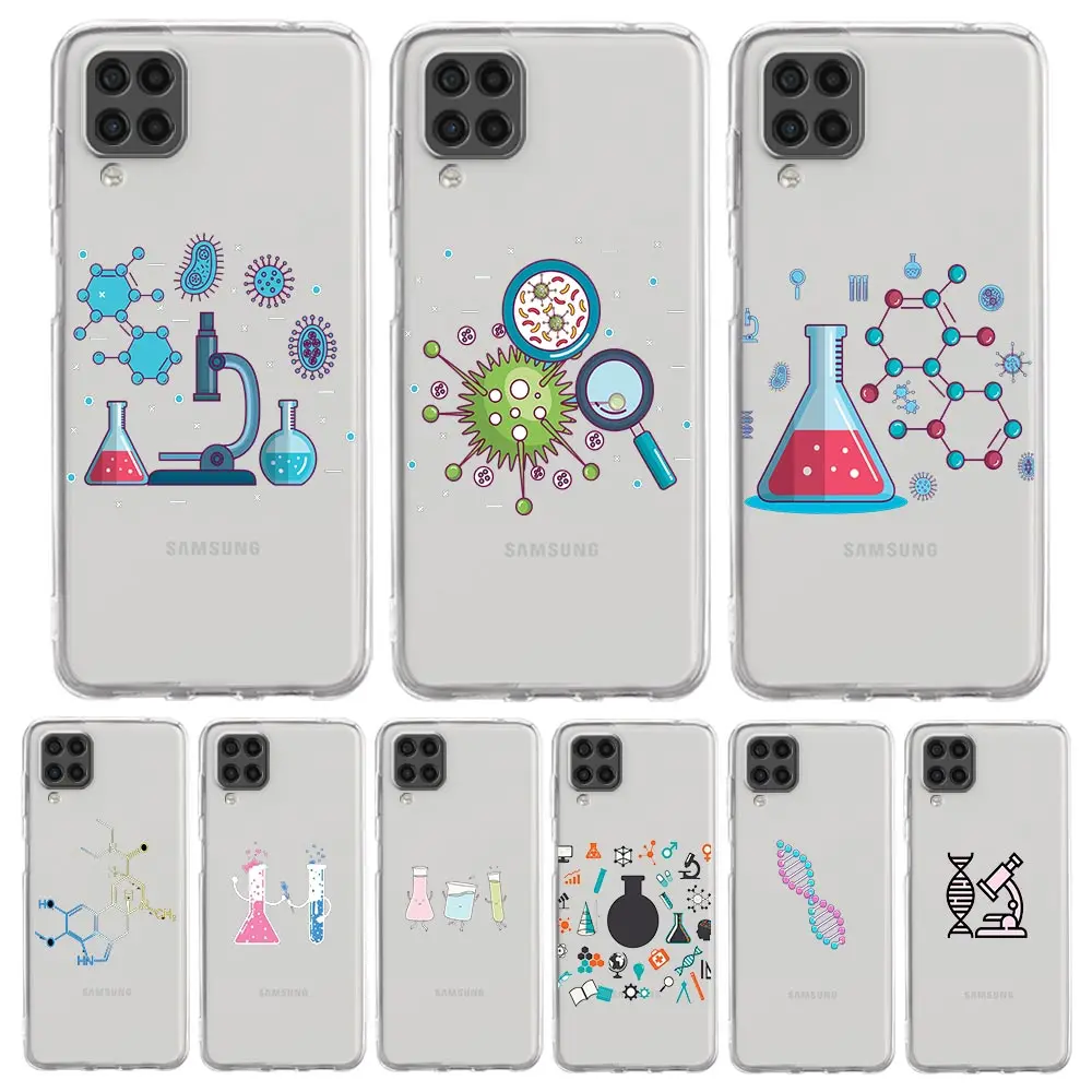 Science Biology Laboratory Soft Phone Case for Samsung Galaxy A13 A51 A71 A21S A12 A11 A31 A52 A41 A23 A53 A73 A32 5G A03S Cover