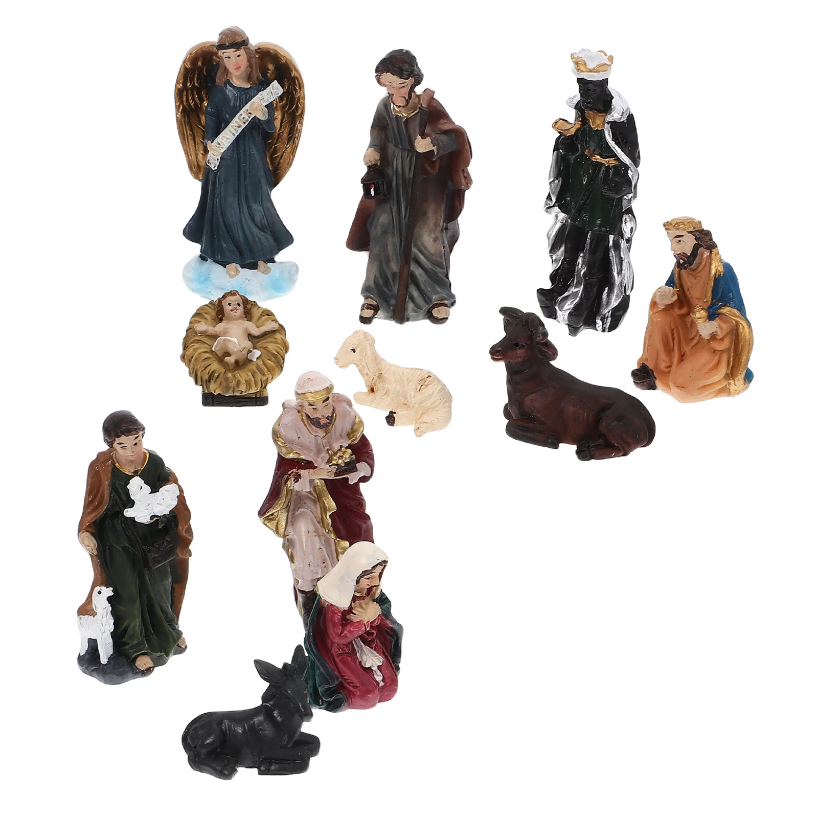 

1Set Jesus Birth Sculptures Premium Religious Holiday Decorations Sacred Desktop Gifts for Home Figurine Religious Statues