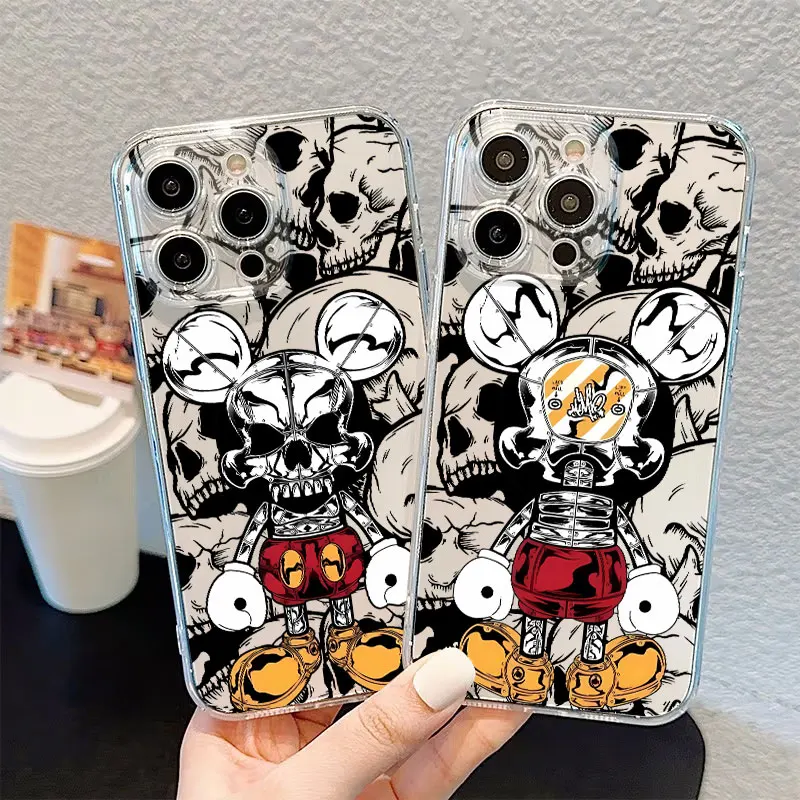 Крутой чехол для телефона Disney с Микки и Минни и черепом для Honor 90 Lite X8b X9a X9b X7b, мягкий чехол