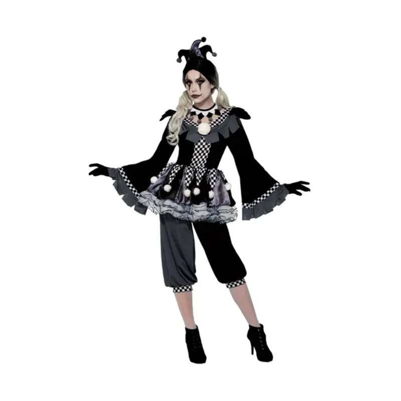 Halloween donna uomo spaventoso pagliaccio mostro fantasma Costume Cosplay brutto assassino criminale circo pagliaccio vestito operato