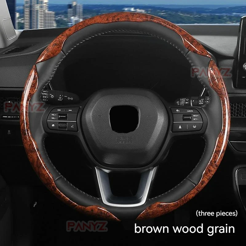 38cm Carbon Fiber Car Steering Wheel Cover no-slip Card Cover Auto Steering Wheel Handle Booster Protective Cover