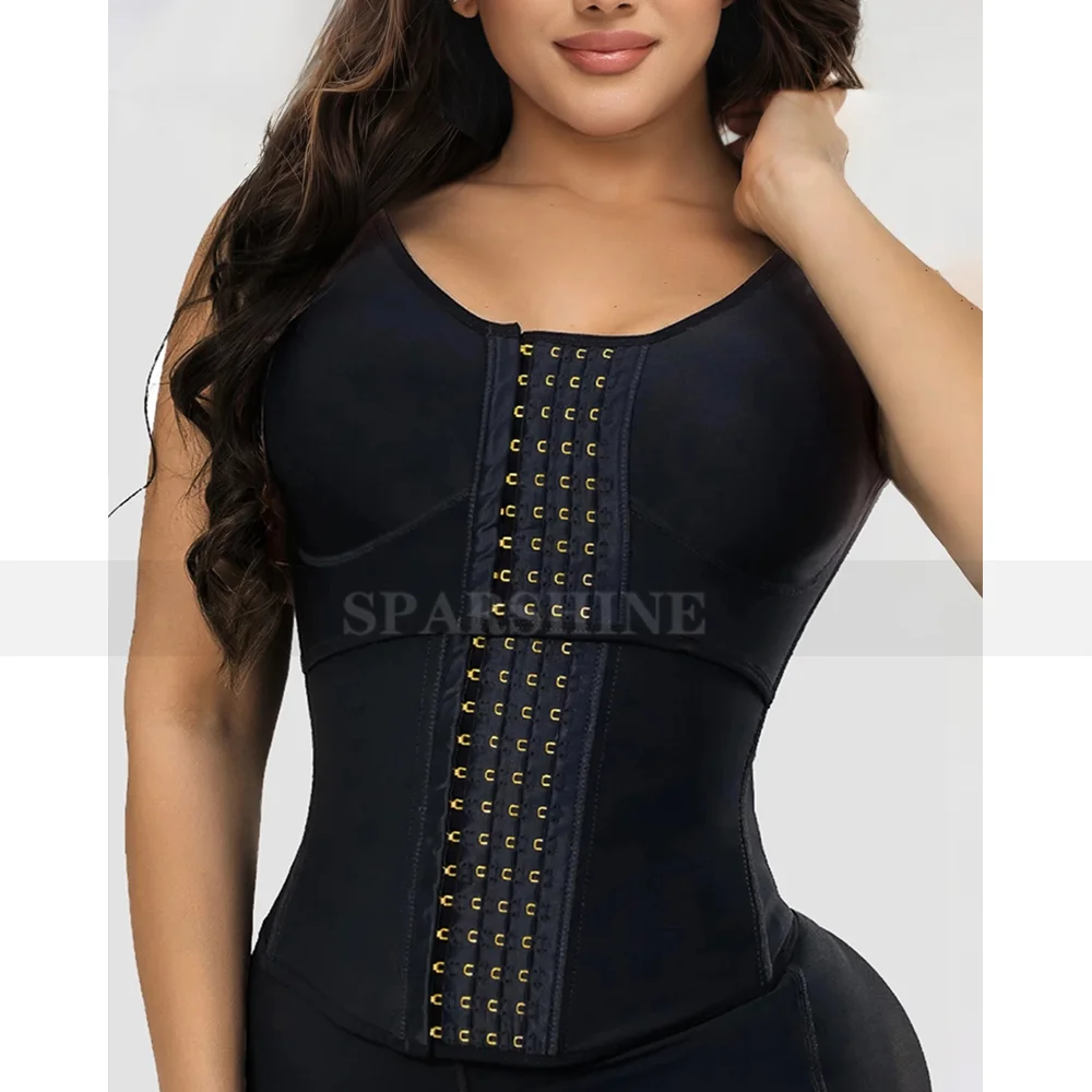 Women's Built in Bra Belt Compression Post Surgery Front Closure Tops Shapewear Shaped Up Seamless Modeling Fajas Colombianas