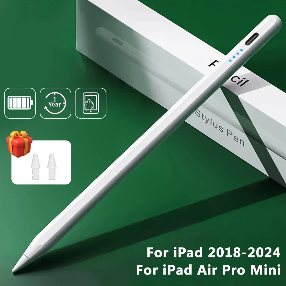 Palm Rejection Touch Pencil Stylus Pen for Apple Pencil with LED Power Indicators 2022 2021 2020 2019 2018 IPad Air Pro Pencil