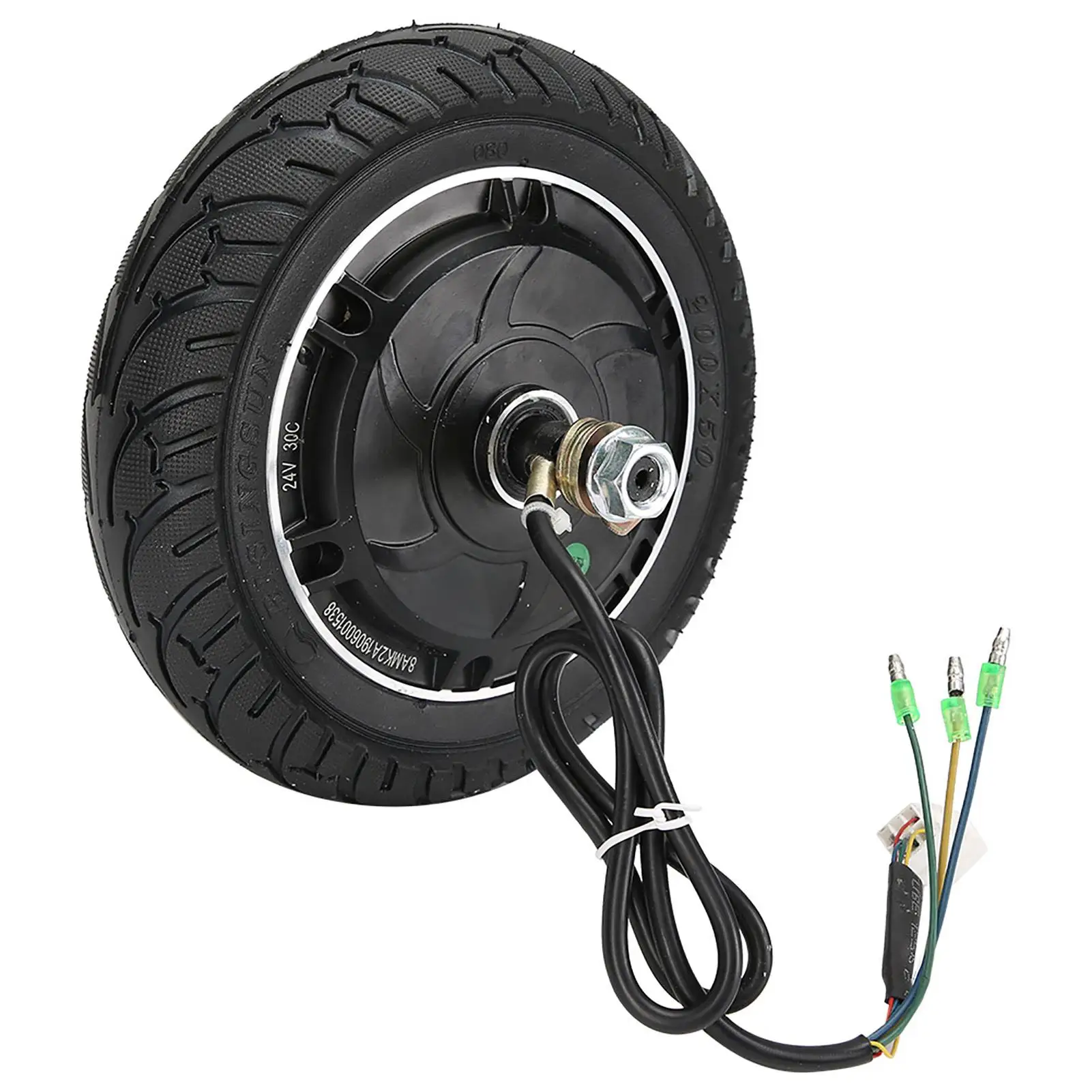 24V 350W Electric Bike Scooter Hub Motor 8 Brushless Wheel with Solid Tyre - Vehicle Accessory