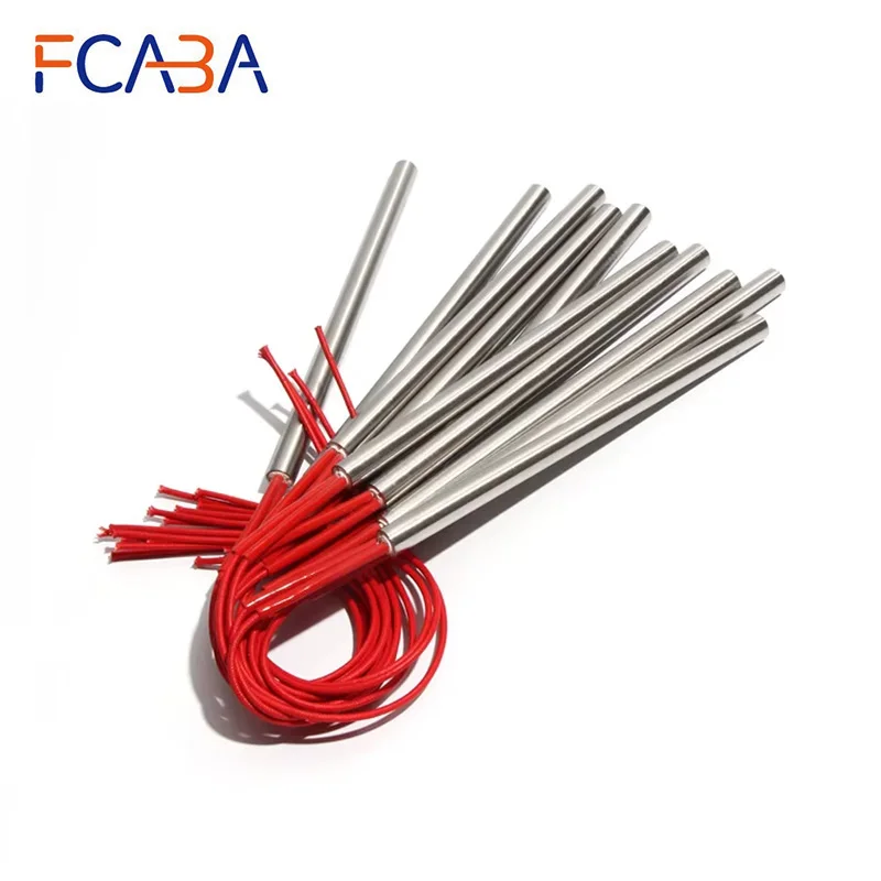FCABA 5PCS 17mm 265~300mm 201SUS Tubular Heating Pipe Cartridge Heater 110V/220V/380V 1100W/1200W Electric Element