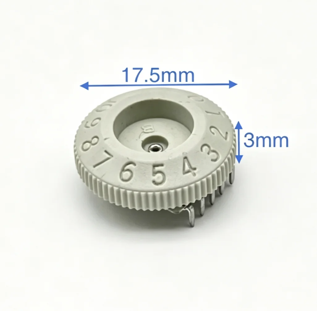 Taiwan FD Fu Hua Y18*4 Pulley Dual Gang Potentiometer C10K with Digital 0-10 White Knob 5pcs