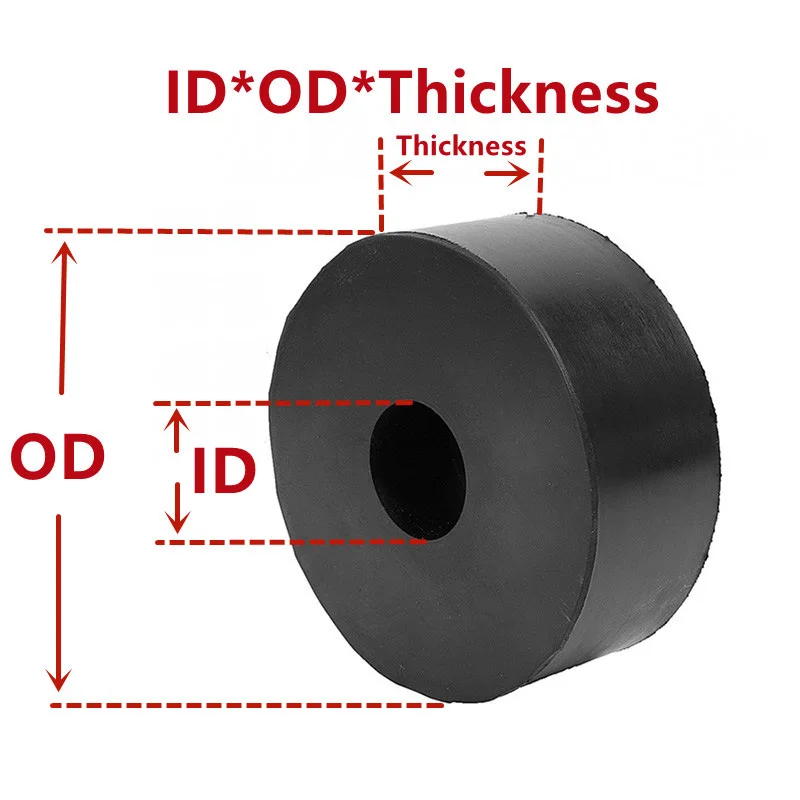 Black Wear-resistant Rubber Pin Coupling Buffer Column Withstand Voltage Mechanical Cushioning And Shockproof High Elasticity