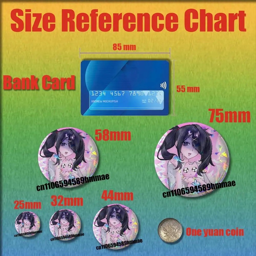 needy streamer overload KAngel Ame-chan Round Pins Insignia Badge Case For Clothes Hats 32mm Ornament Brooch Button