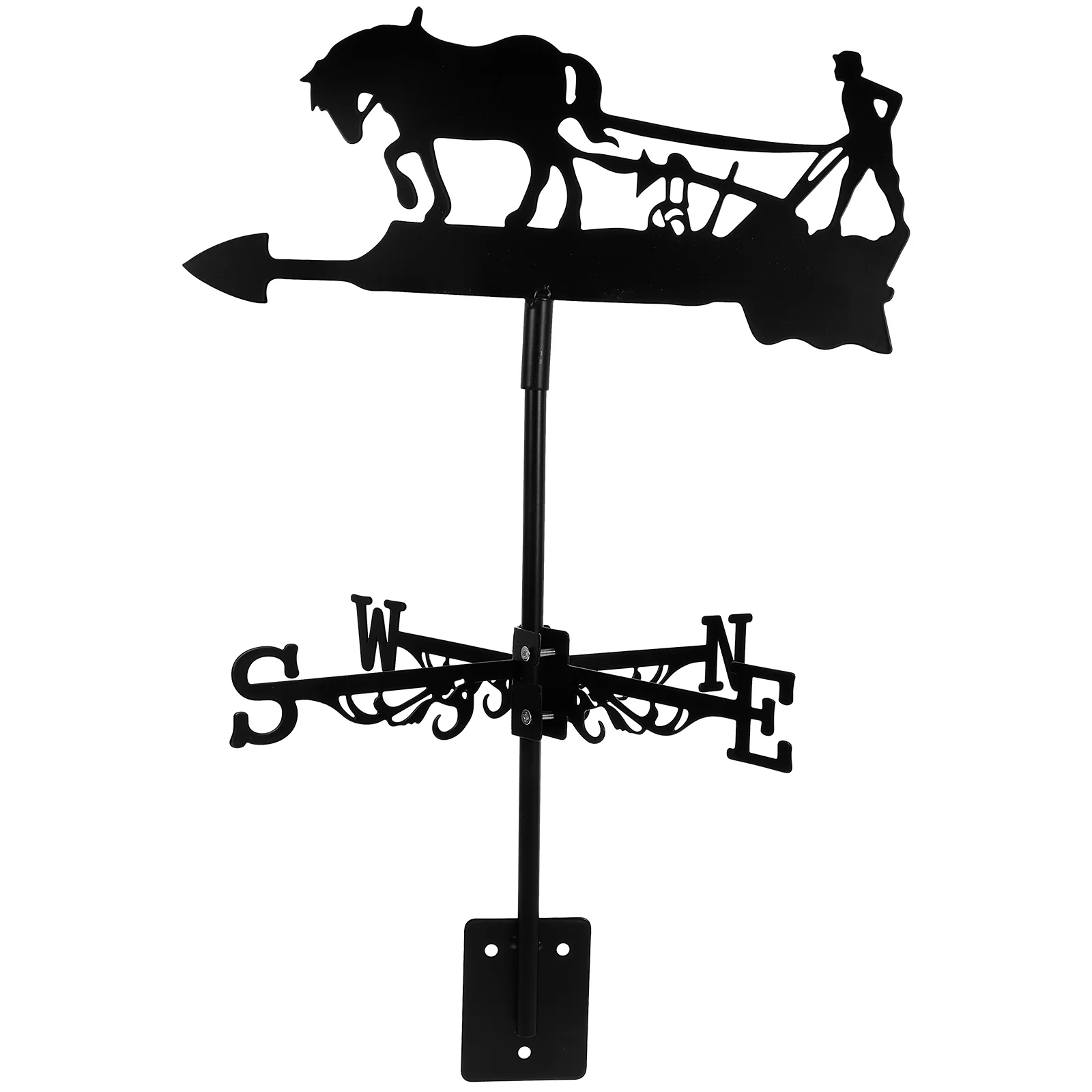 

Wind Direction Indicator Vane Ornament Iron Weathervane Metal Farmhouse Black Garden Decoration