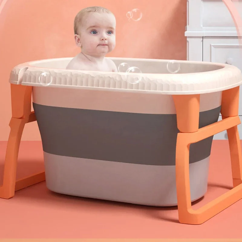 

Multi-purpose Baby Bathtub Environmental Protection Tasteless Bathroom Barrel Folding Design Bath Bucket Stable Load-bearing