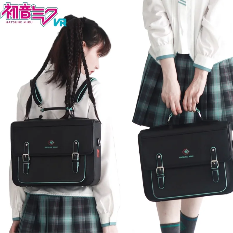 

Hatsune Miku JK Uniform Bag Cartoon Hatsune Miku Backpack Large Capacity Portable Storage Everyday Matching Anime Peripheral