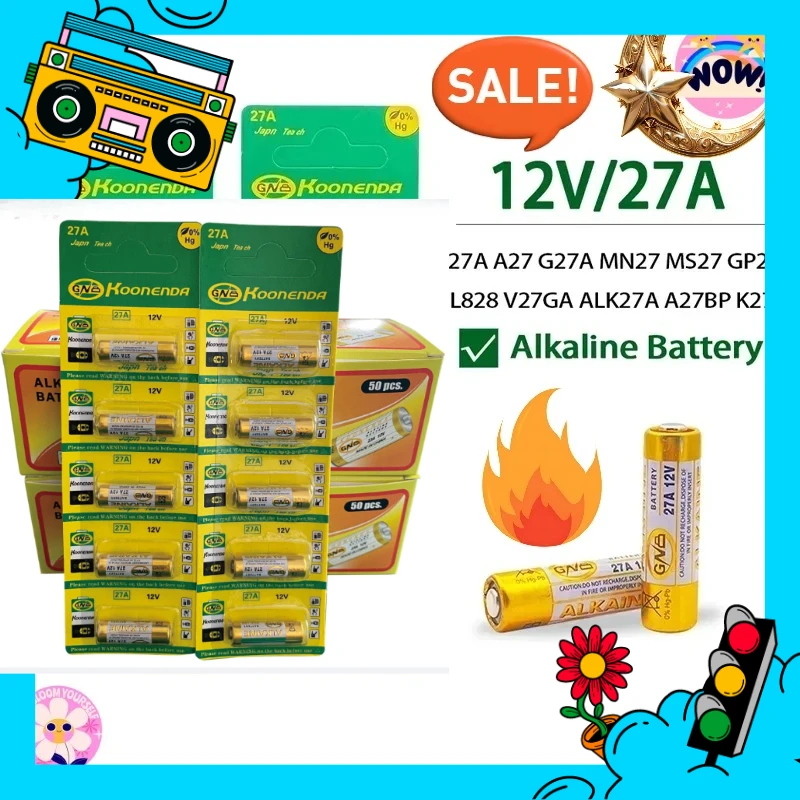 

НОВЫЙ щелочной аккумулятор 12 В 27 А L828 G27A MN27 MS27 GP27A A27 V27GA A27BP K27A VR27 для дверных звонков, сигнализация, мощность, мышь с дистанционным управлением
