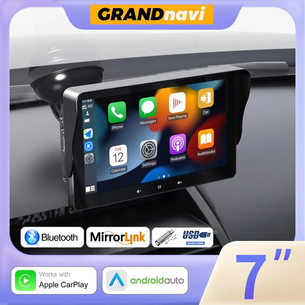 

Universal 7Inch Car Radio Wireless CarPlay And Wireless Android Auto Multimedia Video Player Touch Screen For Nissan Toyota Car