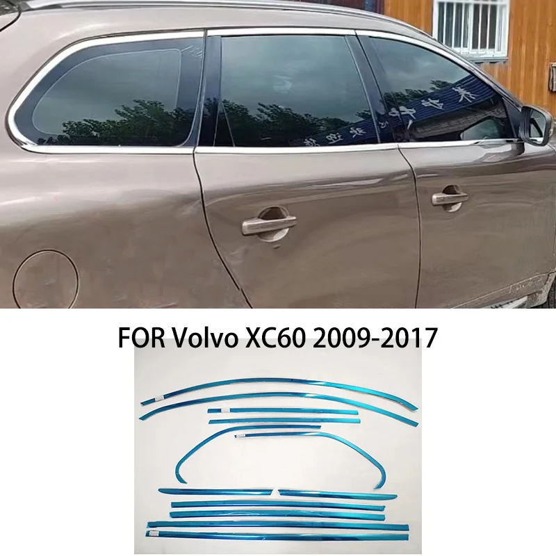 

Автомобильные аксессуары, подходят для Volvo XC60 2009-2017, хромированная внешняя полоса для литья окон из нержавеющей стали, накладка на порог, боковая крышка