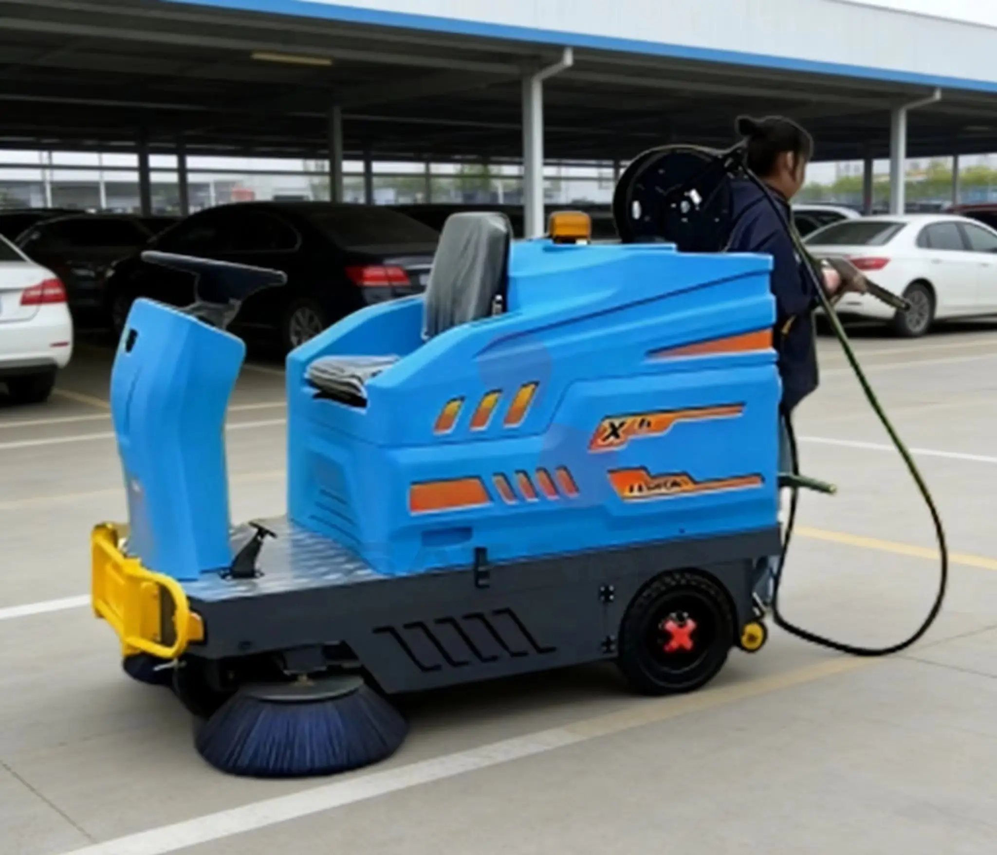 Low Price Ride-on Floor Sweepers SP1300Plus Street Scrubbers Small Electric Ride-On Automatic Industrial Floor Sweeper