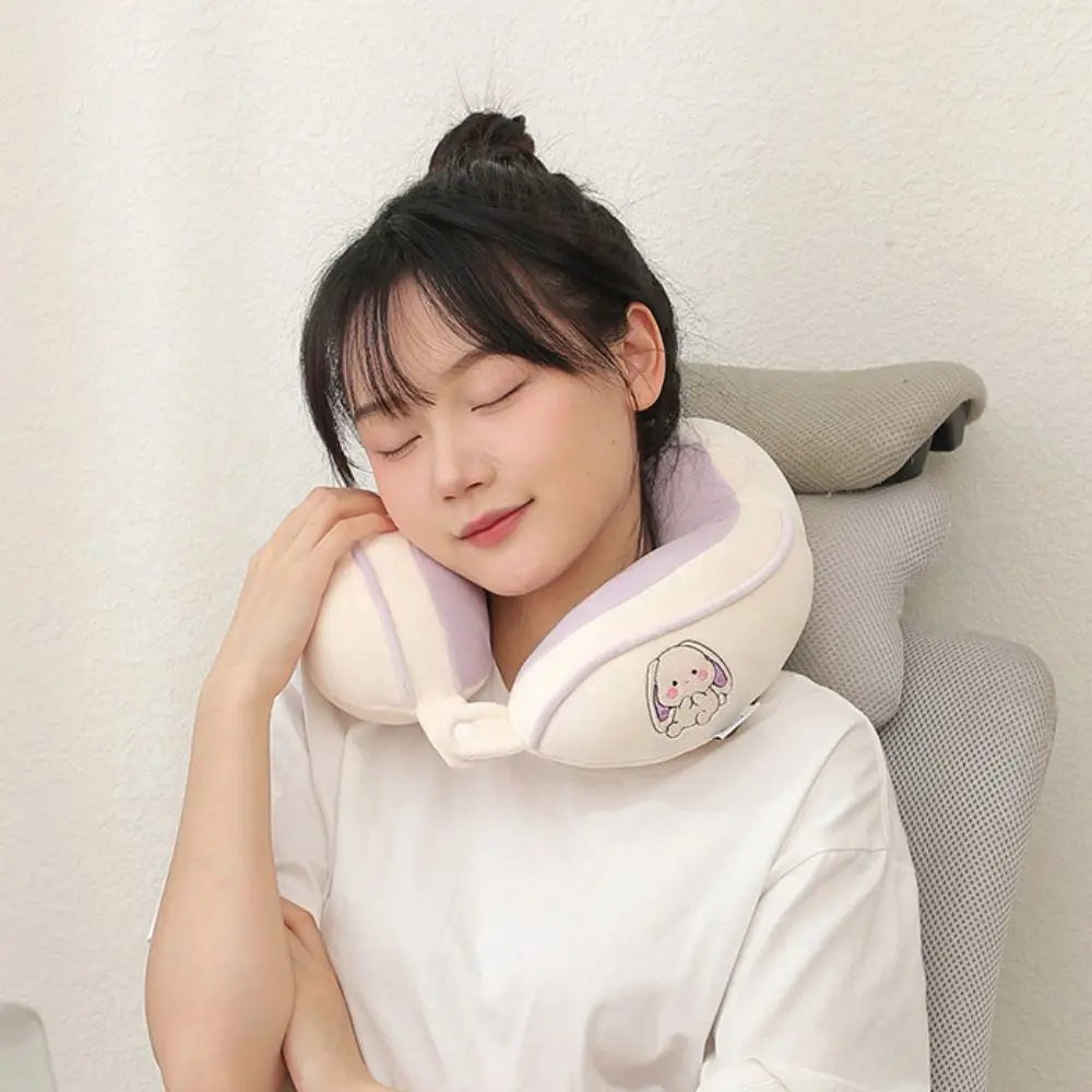

PP Cotton Cartoon Animal Hump Neck Pillow Snap-fastener Soft Office Nap Neck Hanging Design Ergonomic U-shaped Pillow Business
