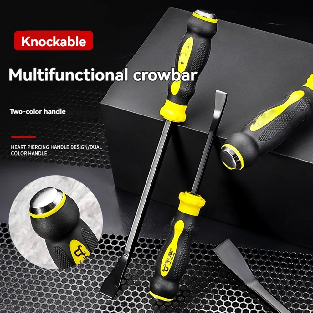 Heavy Duty Pry Bar Set 8 12 18 inch Multi Function Long Motorcycle Tire Crowbar Strike Cap Nail Puller Car Repair Hand Tools