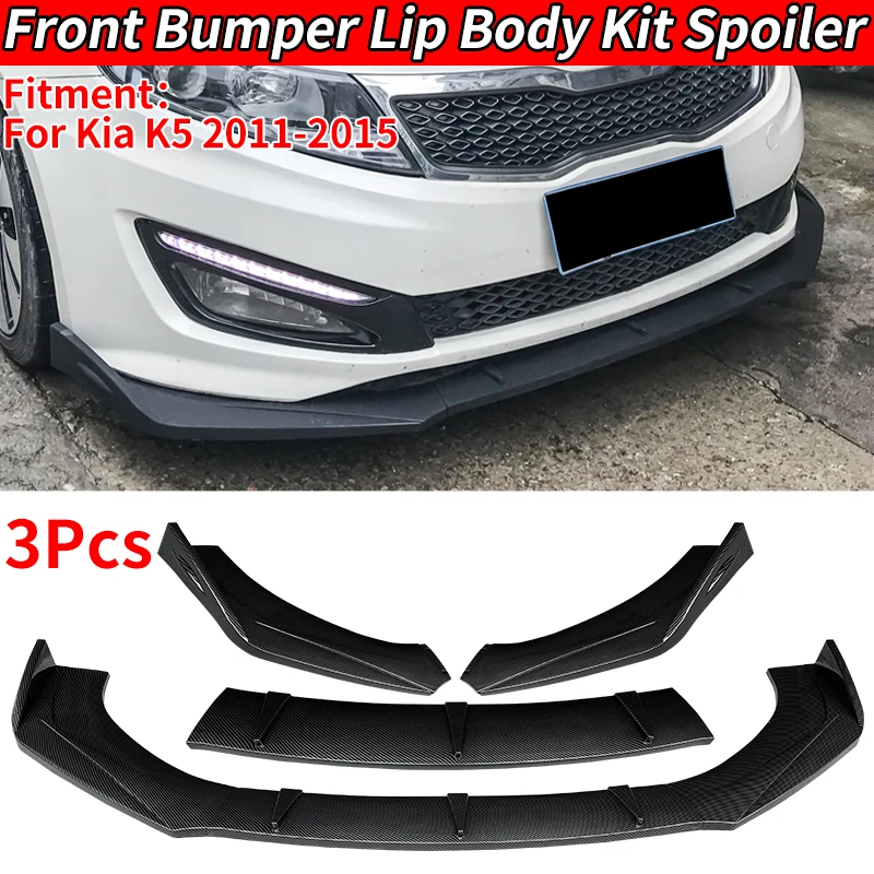 

For KIA K5 2011-2015 2014 2012 Car Accessories Front Bumper Splitter Lip Diffuser Spoiler Protector Cover Guard Deflector Lips