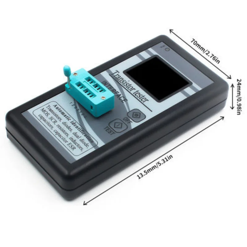 

Color Screen Graphic Display M328Transistor Tester Ohmmeter Inductometer Capacitance MeterESRInstrument