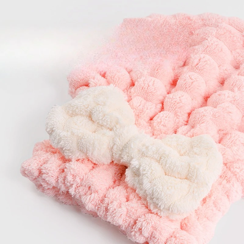 Dry Hair Towel Household Double-layers Waterproof Thick Women's Oilproof Shampoo Bathing Hat Wash Make-up Head Cover Hair Bonnet view 3