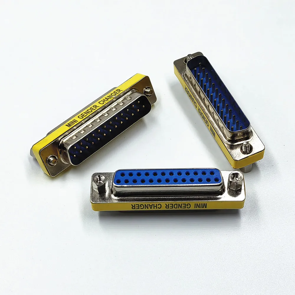 DB25 D-Sub 25pin Connectors Mini Gender Changer Adapter RS232 Serial Connector Male to Male Female to Female Male to Female
