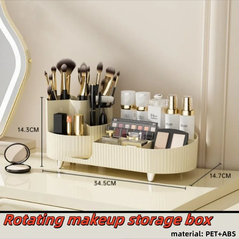 New Makeup Organizer Cosmetic Box Rotating Pen Holder Bathroom Organizer Plastic Organizing Boxes Acrylic Organizer Storage