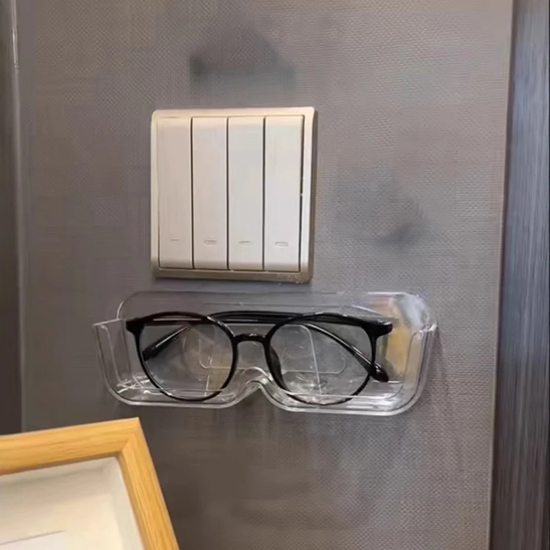 1PCS Eyeglasses Organizer Rack Wall Mounted Sun-glasses Display Holder Wardrobe Decoration Storage Box Sunglass Organizer