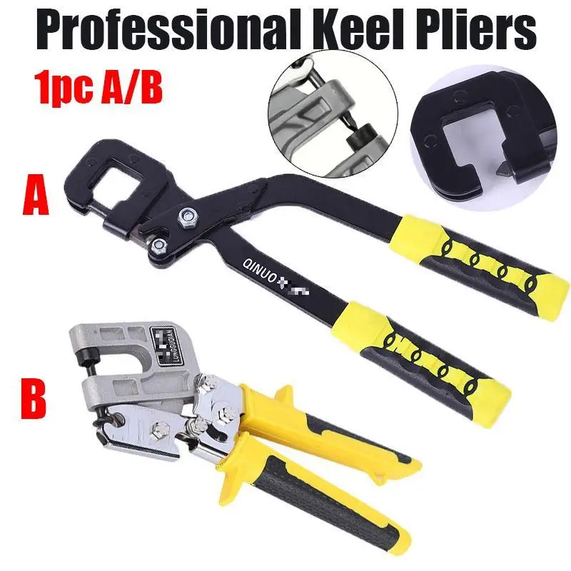 

1pc Keel Pliers Flat Mouth Pliers Punch Lock Stud Crimper Ceiling Hole Punching Hand Tools For Electricians & DIY Enthusiasts