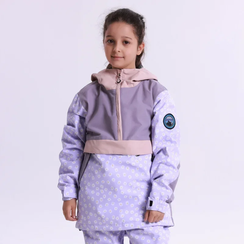 Traje de esquí para niño y niña, ropa de nieve cálida a prueba de viento, chaqueta deportiva para exteriores, pantalones de esquí, chándal de invierno, novedad de 2024