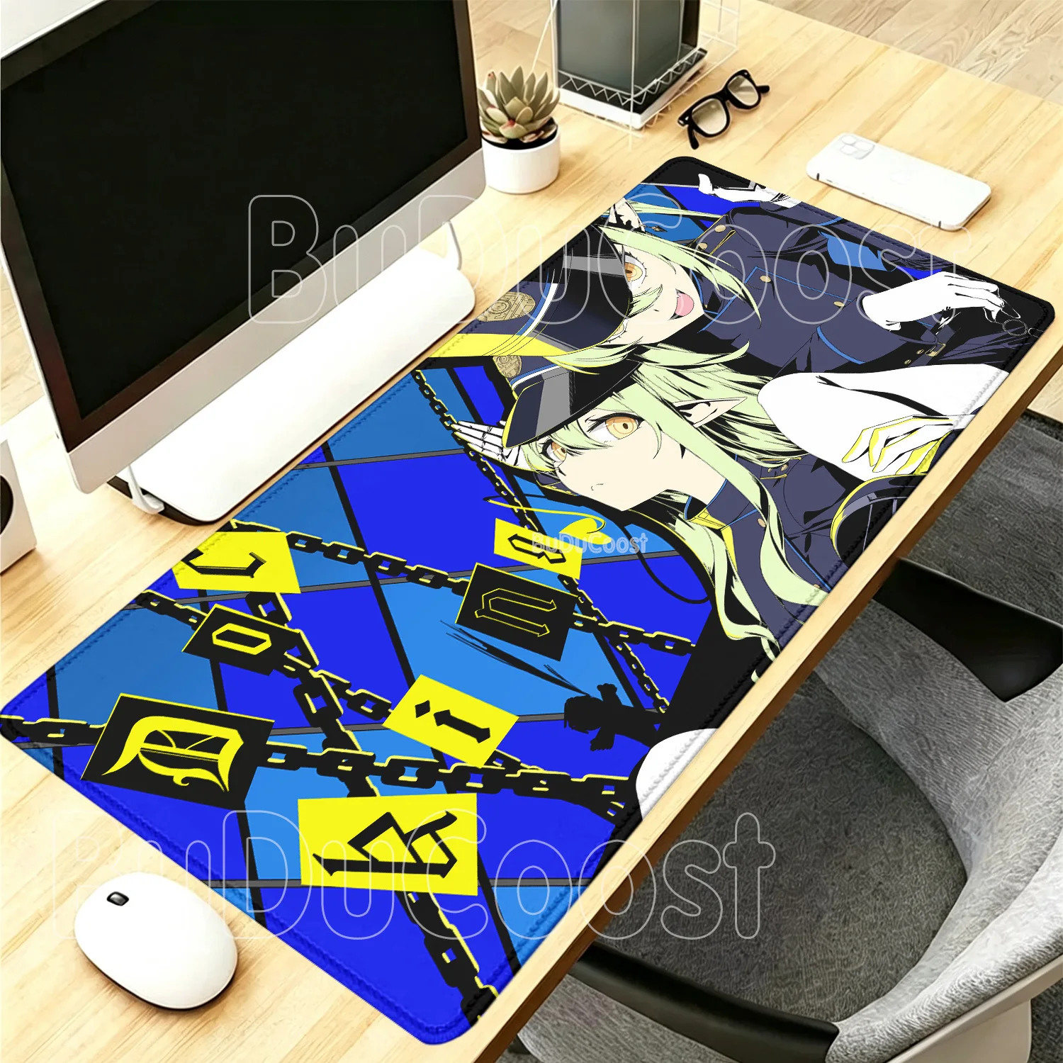 HD Printing Blue Archive Mousepad Highlander Railroad School Nozomi Hikari Anime Girl Mouse Pad Keyboard Non-slip Base Desk Mat