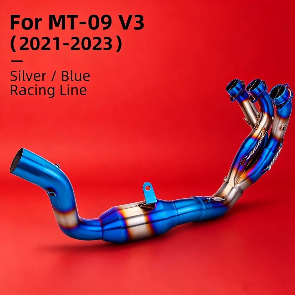 

MT09 Exhaust Manifold For Yamaha MT09SP FZ09 XSR900 TRACE 9 GT V3 2021-2023 Motorcycle Exhausts Street Bike 51MM Headers Tube