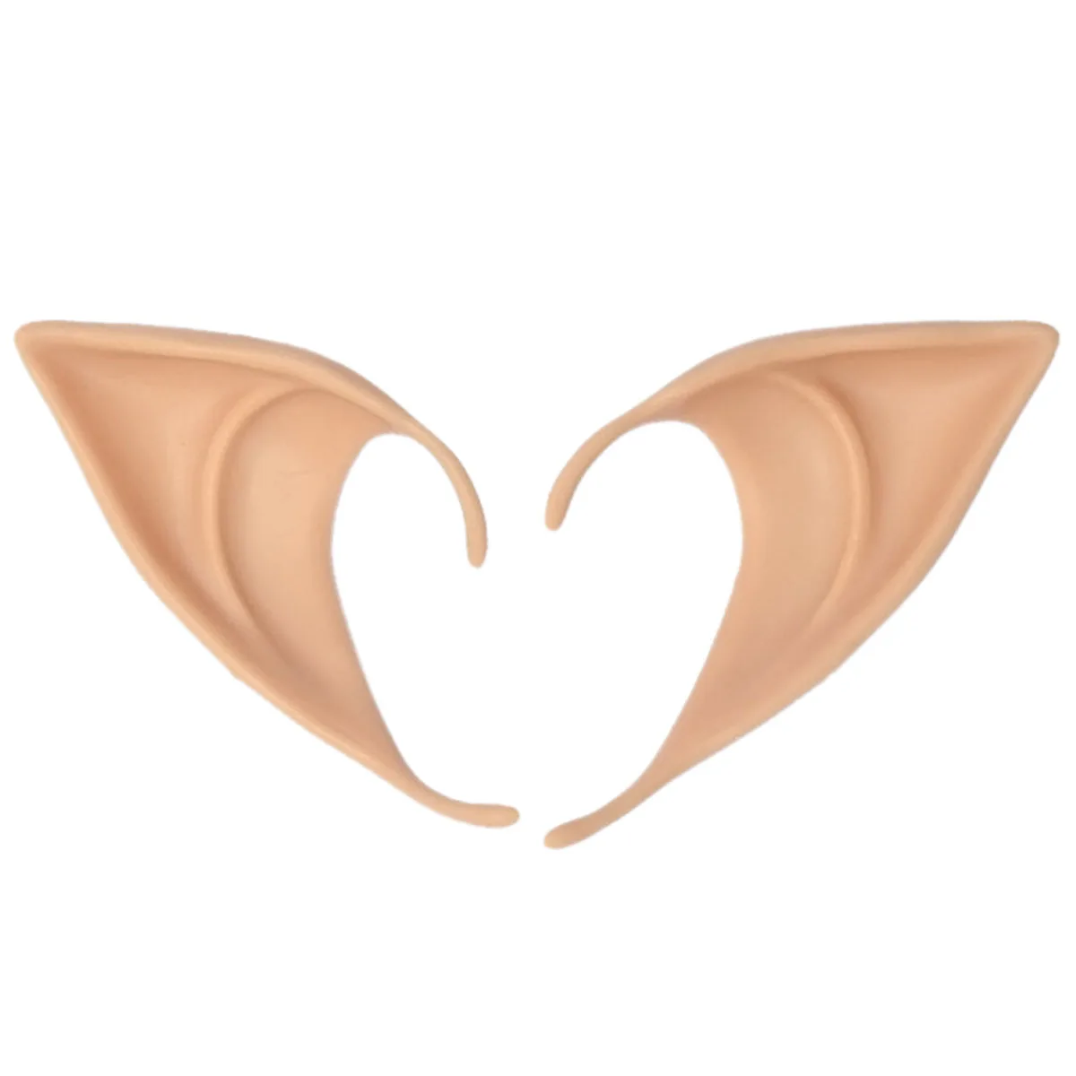 A24U 2 paires PVC fée Pixie fausses oreilles d'elfe masque d'halloween nouveau masque de fête effrayant Halloween décoration oreilles prothétiques pointues douces