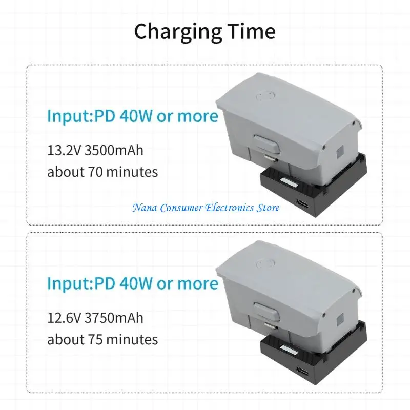 G7NE Highly Performances USB Chargers for Air 2/2S Batteries QC3.0 Rapid charging 13 2V 12 6V Batteries view 2