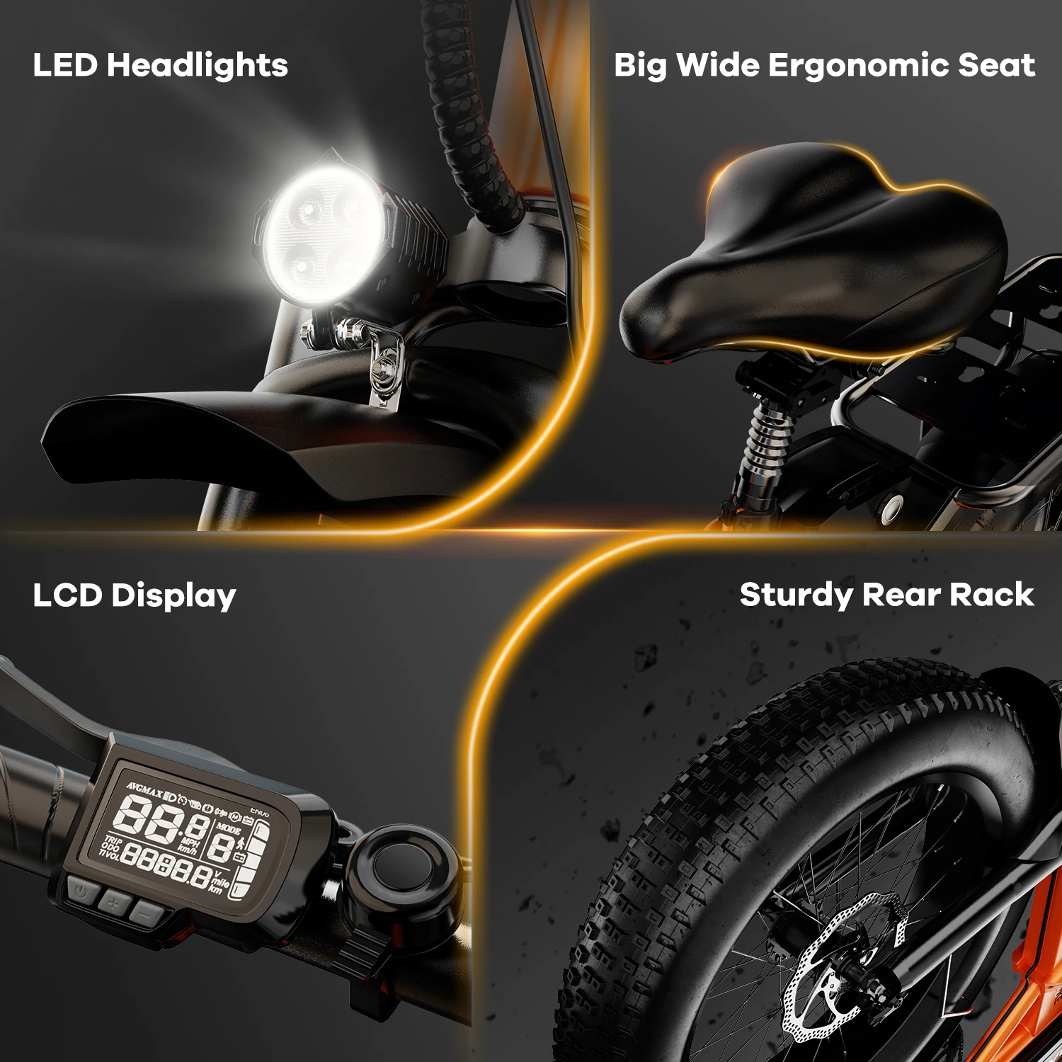 دراجة كهربائية Cybervelo EK4 بقدرة 48 فولت 20.8AH دراجة طويلة المدى للطرق الوعرة - دراجة قوية قابلة للطي ذات سعة عالية