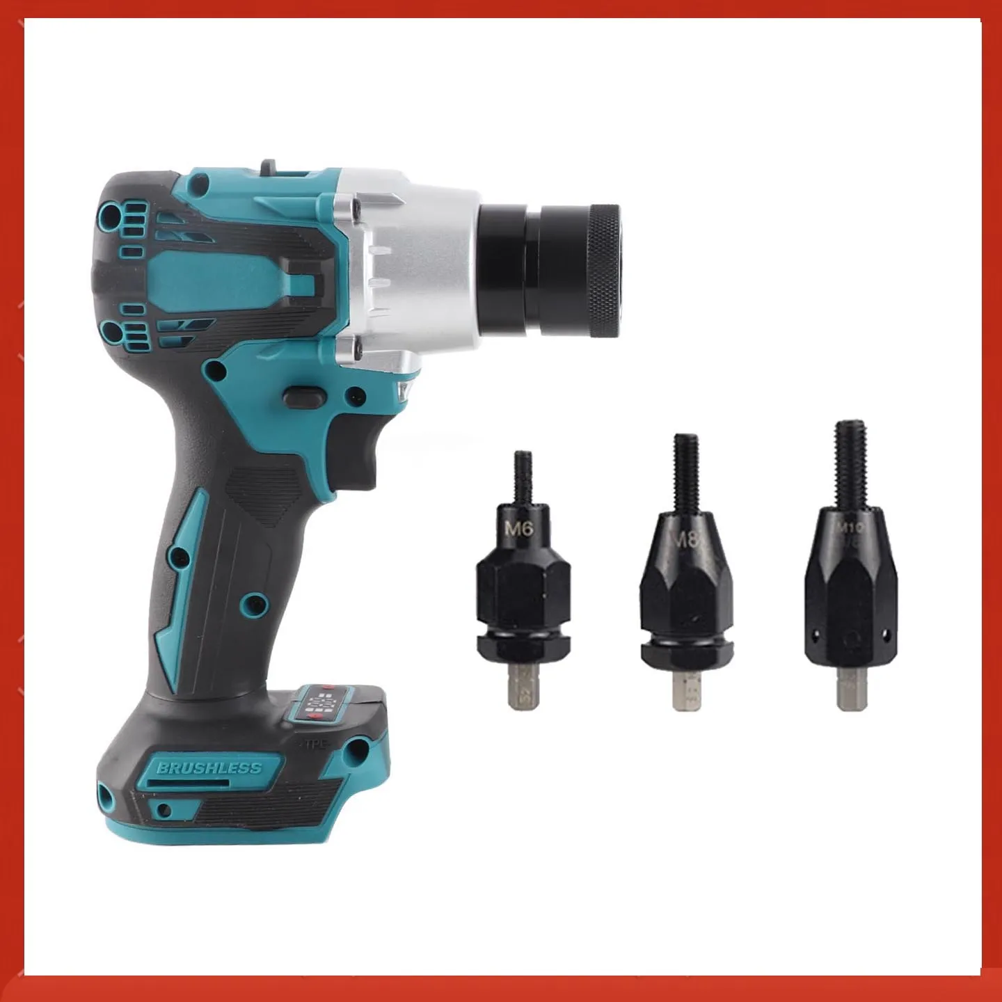 Powerful Riveting Gun Brushless Electric Rivet Nut Machine Kit with Riveter Heads Automatic Electric Riveter Set Riveting Tool